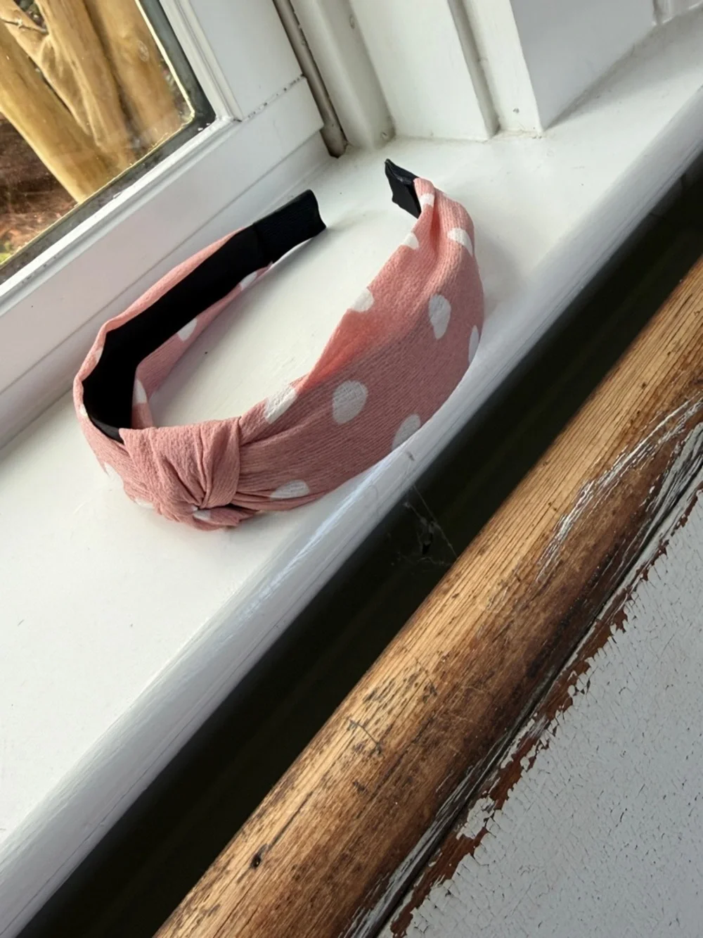Anthropologie Pink Polk A Dot headband